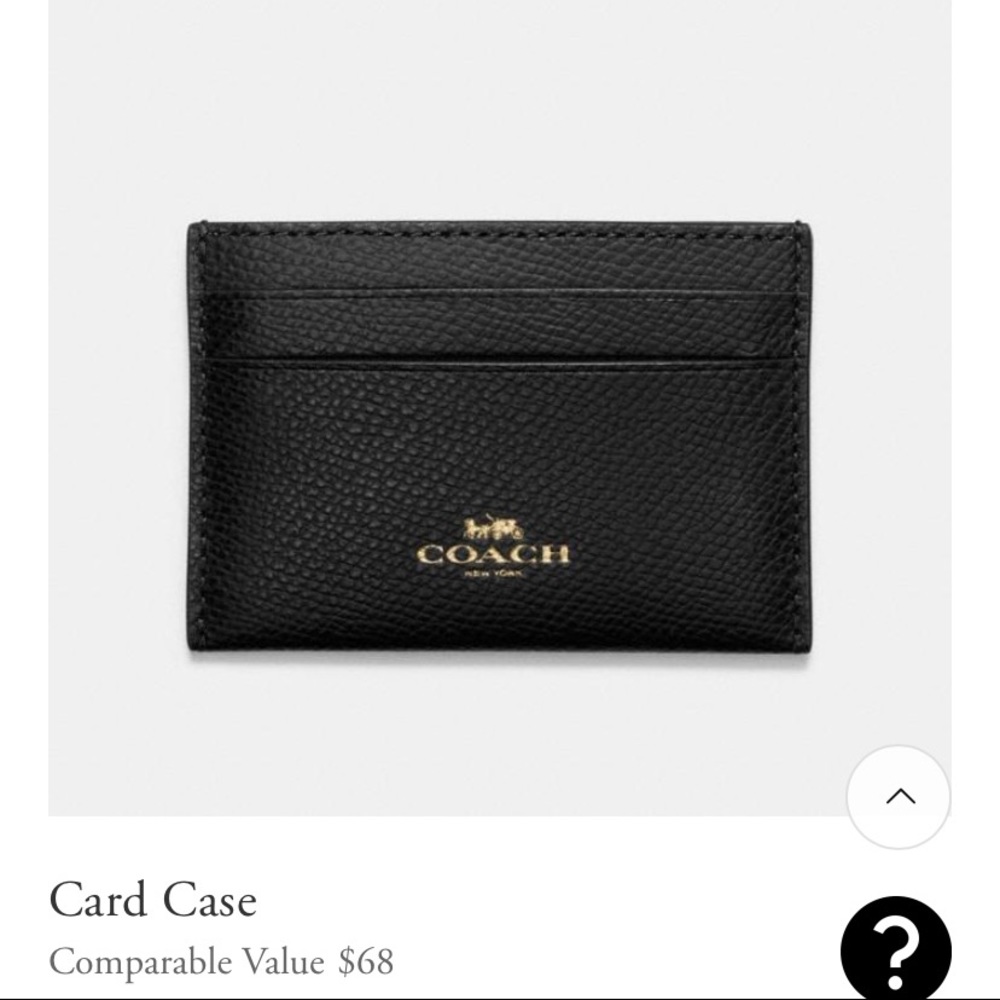 COACH Card Case/Wallet (Black)